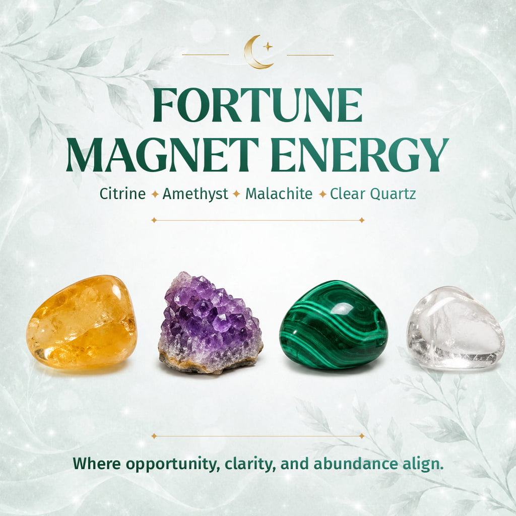 Powerhouse of Wealth Manifestation - Crystal Quartet Bracelet Set