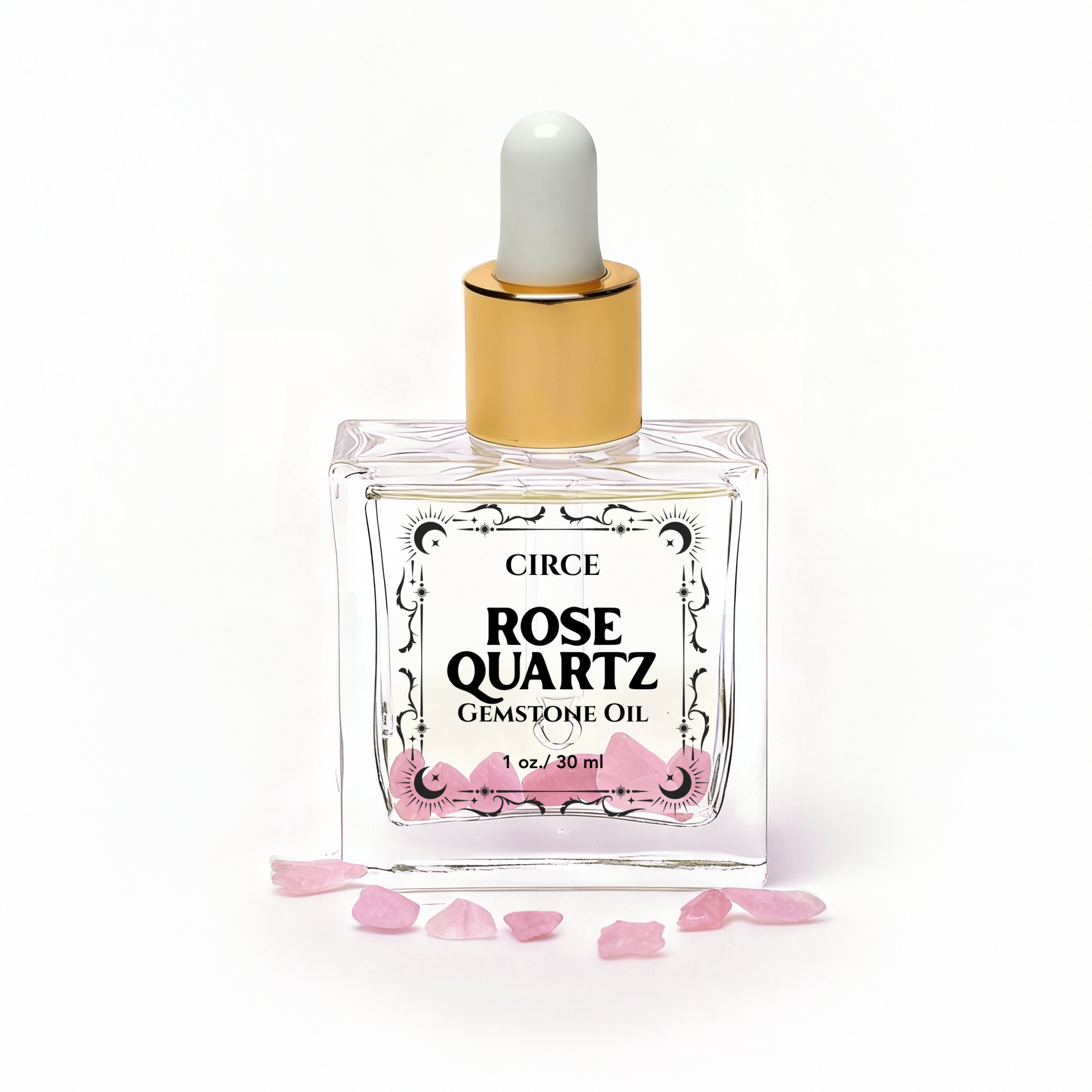 Gemstone Body Oil Discovery Set — 3-Piece Crystal-Infused Oil Sampler (Rose Quartz, Citrine, Obsidian)