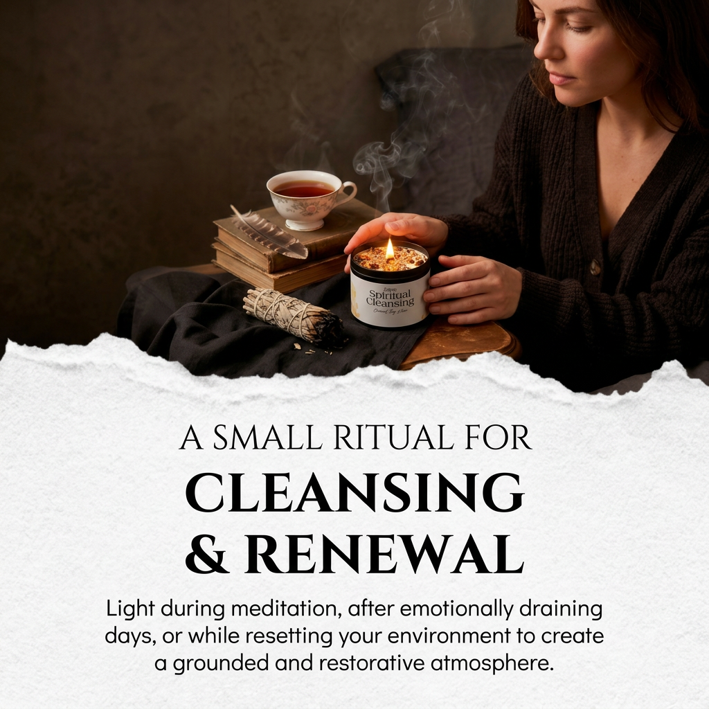 Spiritual Cleansing Candle  8 oz Energy Clearing Ritual Candle