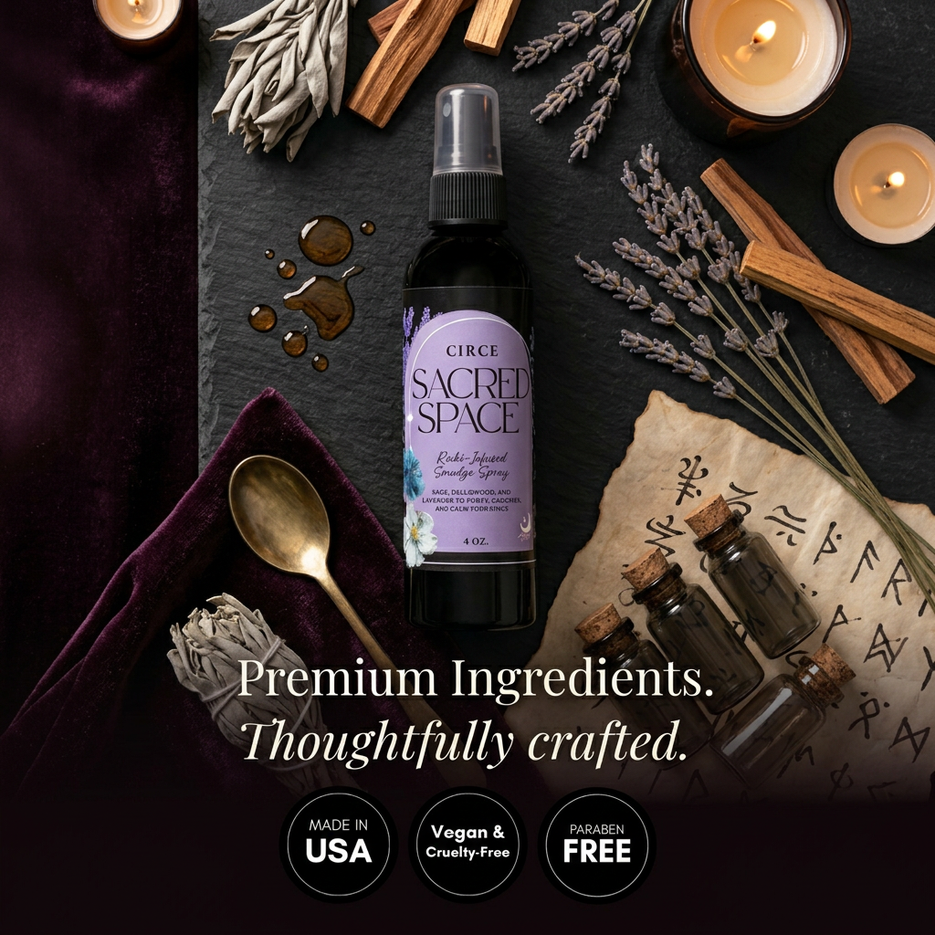 Sacred Space Smudge Spray – 4 oz Cleansing & Purifying Mist